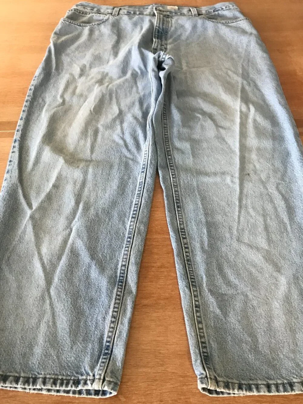 Vintage Levi's 595 Dry Goods Two Horse Brand Jeans Men 36x30 Blue Baggy Mid Rise